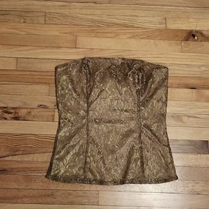 Express small gold corset top🤎